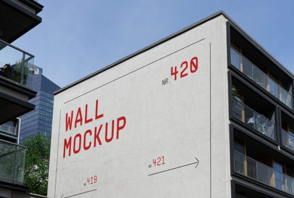 Free Building ElevationWall PSD Mockup