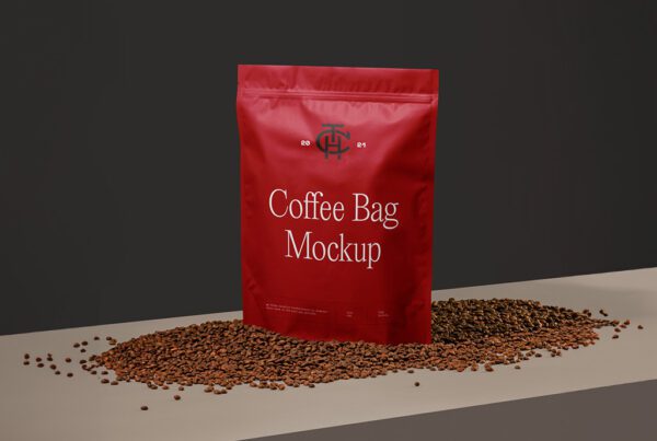 Free Coffee Bag PSD Mockup