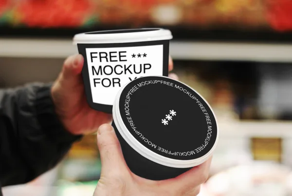 Free PSD Mockup Packaging Design, Food Industry