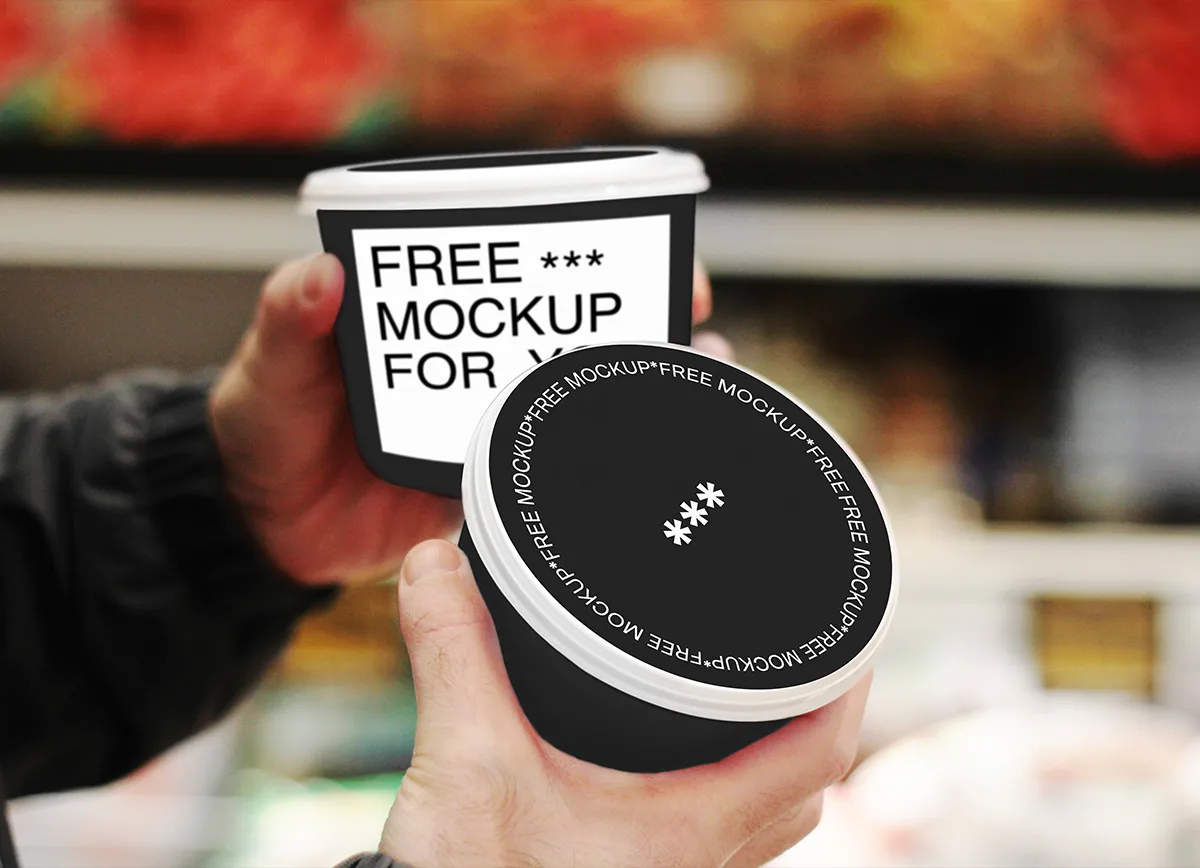 Free PSD Mockup Packaging Design, Food Industry