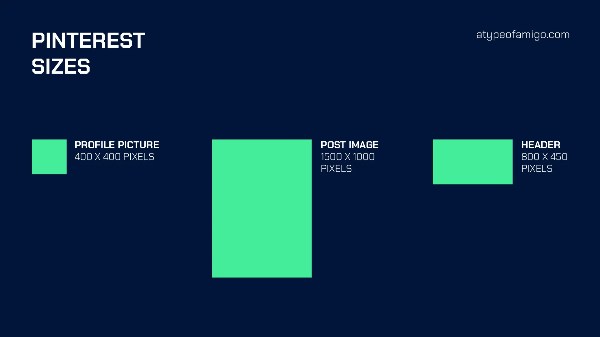 Pinterest sizes. post sizes for social media 2024