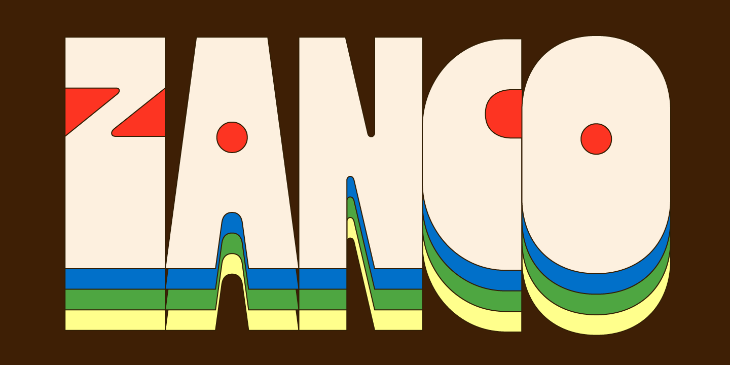 Typography project: ZANCO Typeface by IN HOUSE INTERNATIONAL-featured by A Type of Amigo