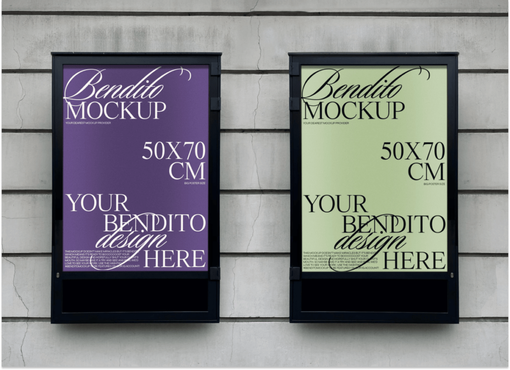 Free Poster on Old Wall Mockup by Paliotta