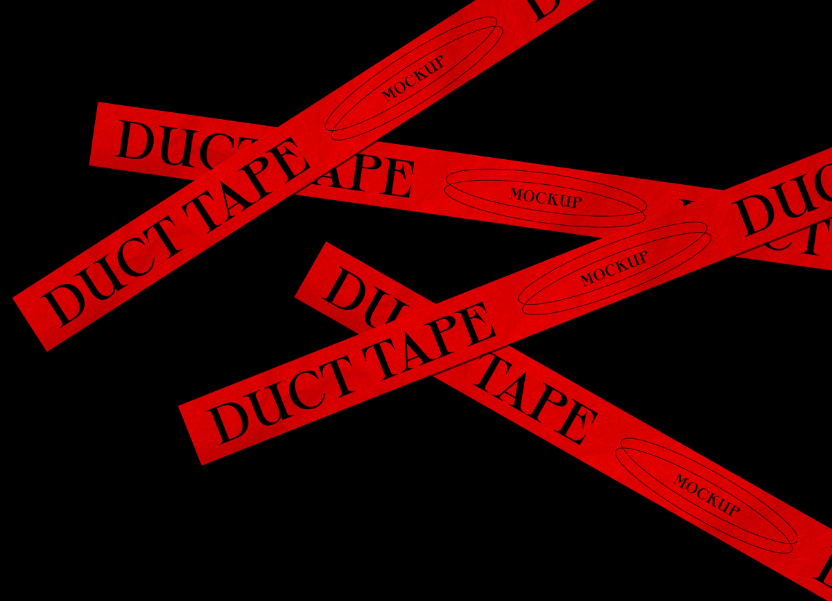 Free Duct Tape Mockup by Creatoom