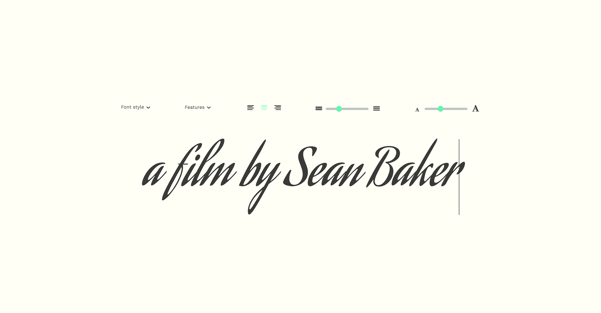 Sean Baker is a one-font type of director