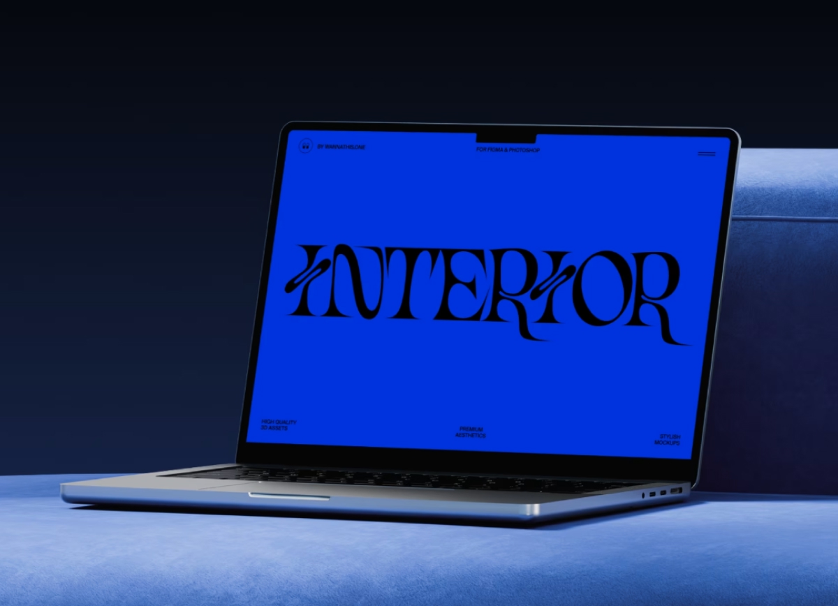 Free Interior Macbook Mockup