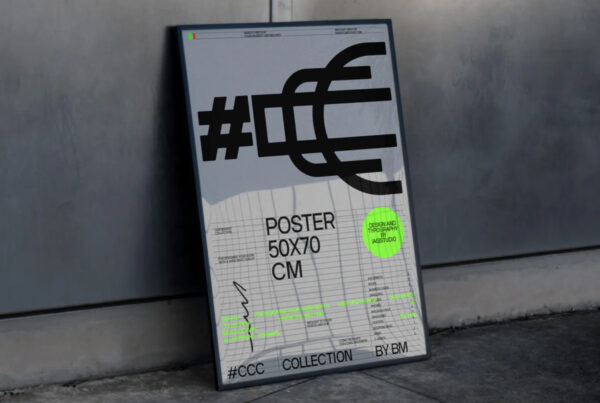 A free high-quality poster mockup. Showcase your designs in an industrial setting. Easy to use PSD. Download now!