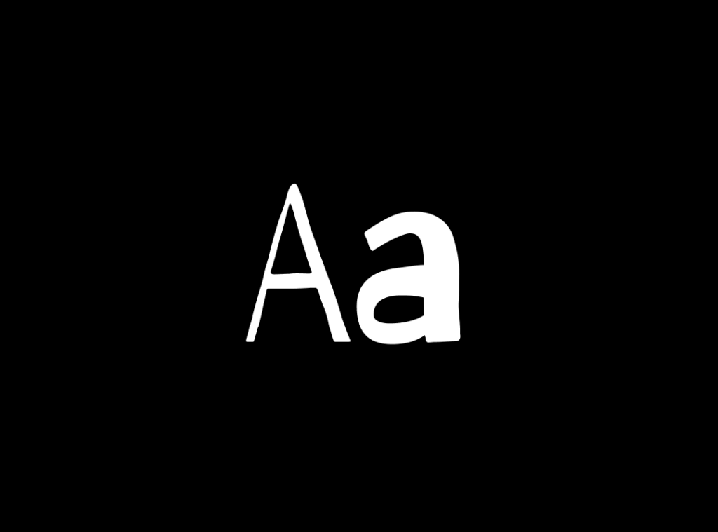Graphic featuring the uppercase letter "A" and the lowercase letter "a" set in the Barriecito Regular style.
