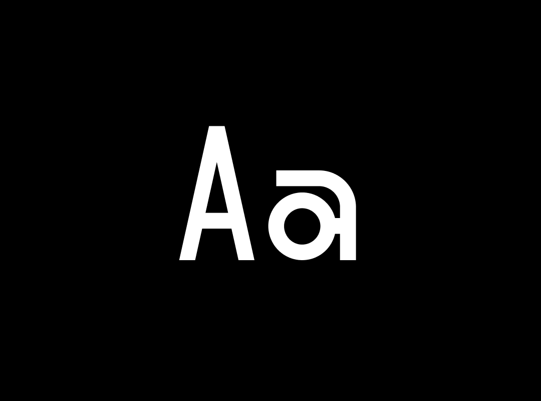 A close-up graphic showing the uppercase 'A' and lowercase 'a' in the Format 1452 geometric sans serif typeface.