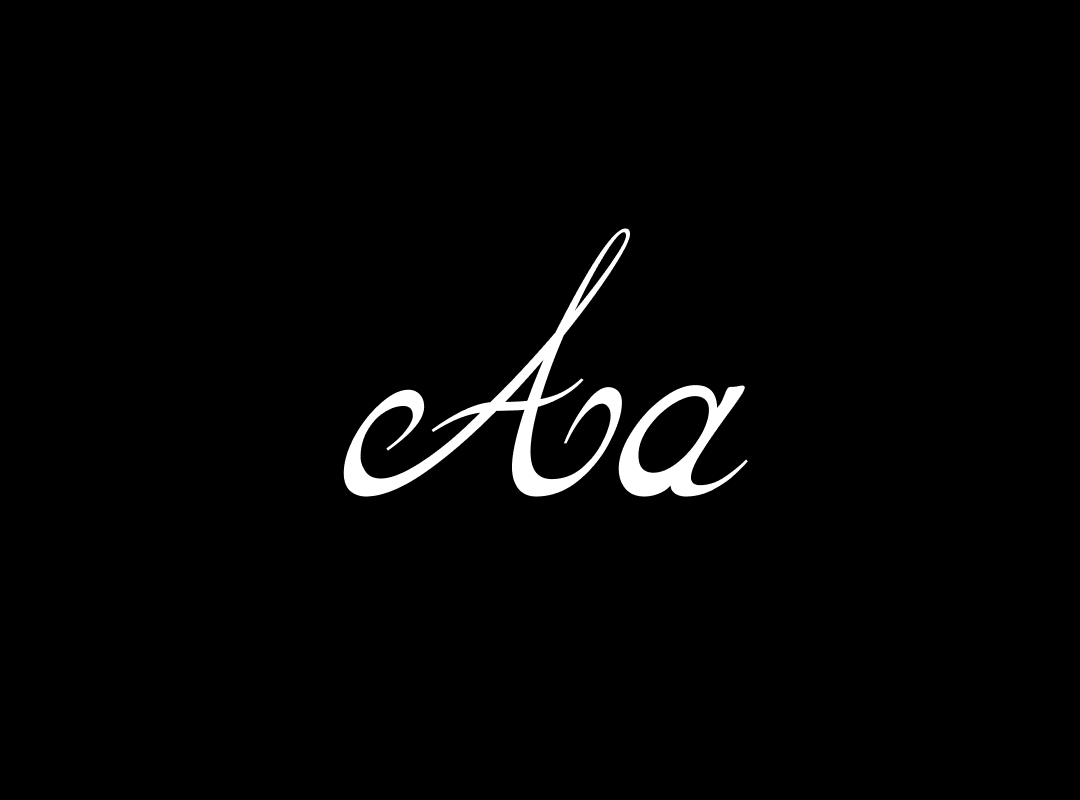 A graphic showcasing the uppercase letter 'A' and the lowercase letter 'a' in the Interlope Regular script typeface.