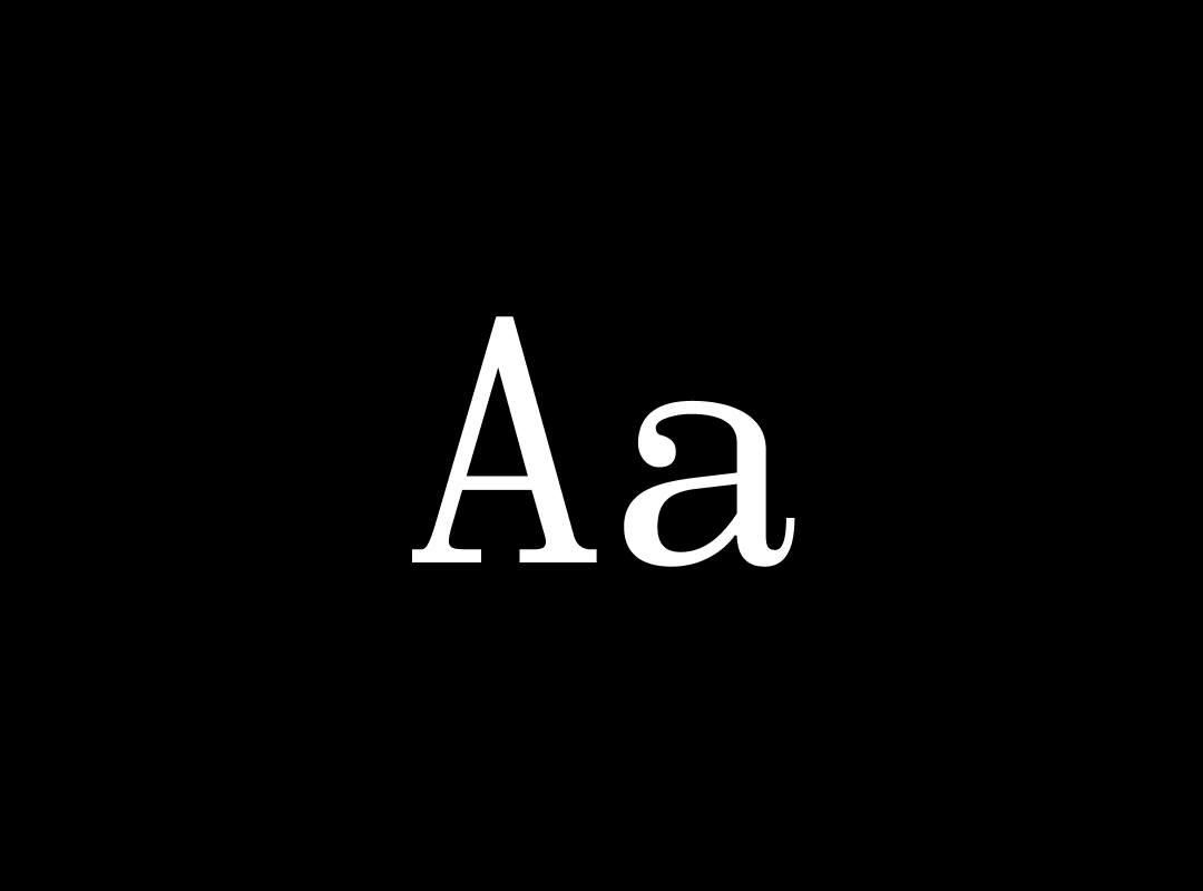 A close-up graphic showing the uppercase 'A' and lowercase 'a' in the New Heterodox Mono serif programming typeface.