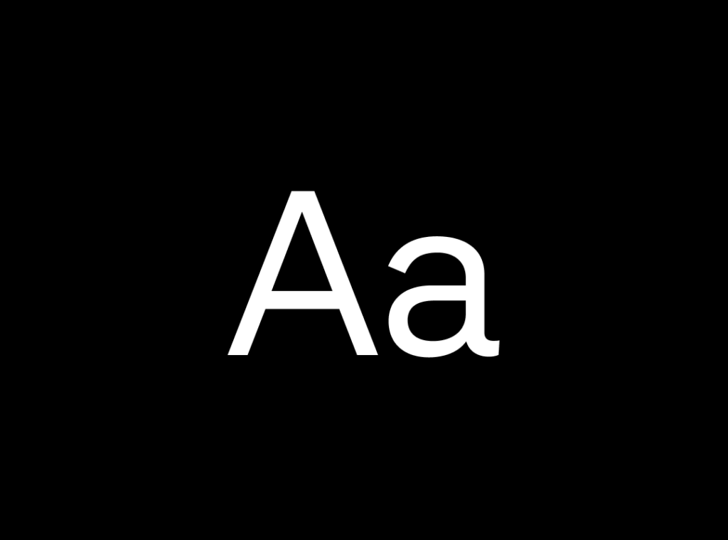 A graphic showcasing the uppercase letter 'A' and the lowercase letter 'a' in the Prodigy Sans Regular typeface.