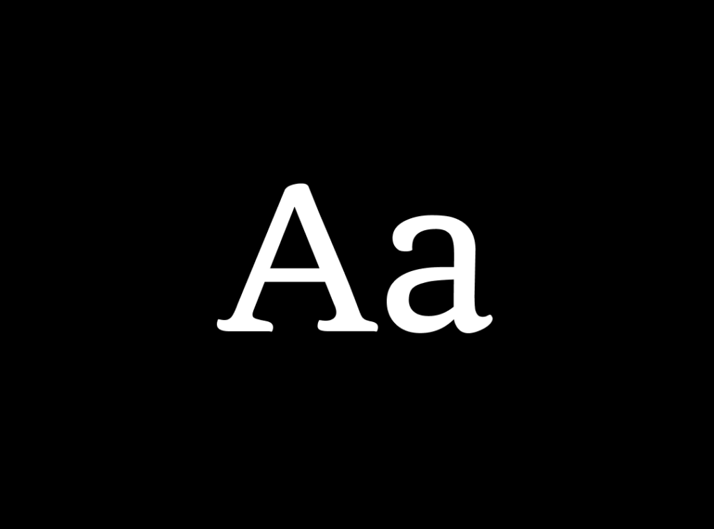 Graphic featuring the uppercase letter "A" and the lowercase letter "a" set in the Quando Regular style.