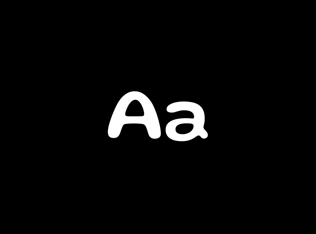 A close-up view of the letters "Aa" in the Gluten font, a super-round and bubbly display typeface with a high-personality aesthetic.