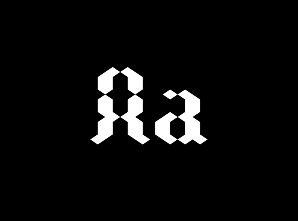 A graphic display of the letters Aa in the Martyn systemic display font.