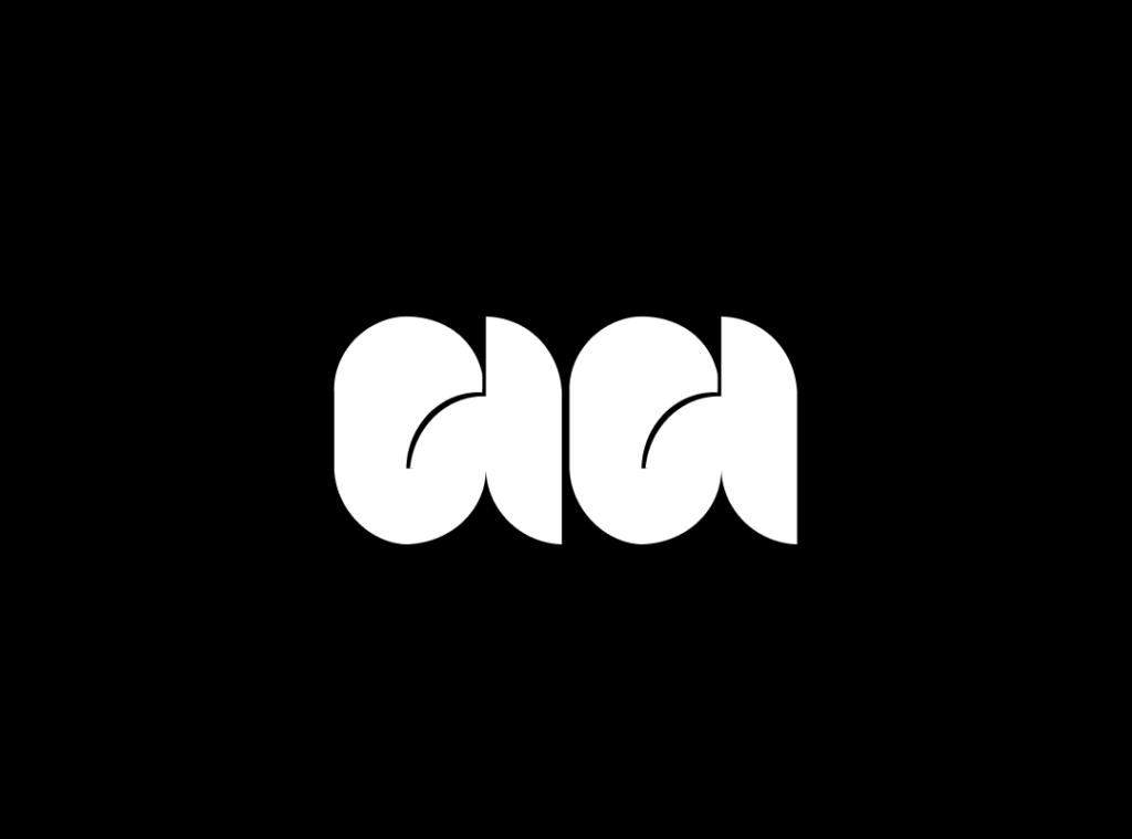 A graphic display of the letters Aa in the Sewer modular display font.