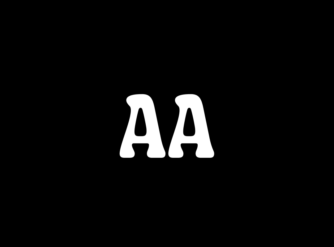 A graphic display of the Pouler font featuring the uppercase and lowercase letters "Aa" in an organic, bold display style.
