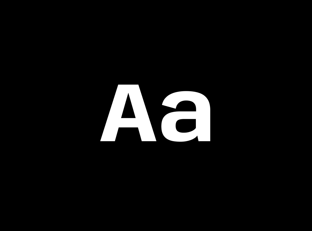 A graphic display of the letters Aa in the Anybody typeface.