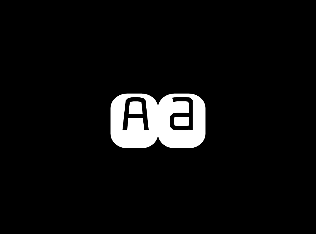 A graphic display of the letters Aa in the Monofett typeface.