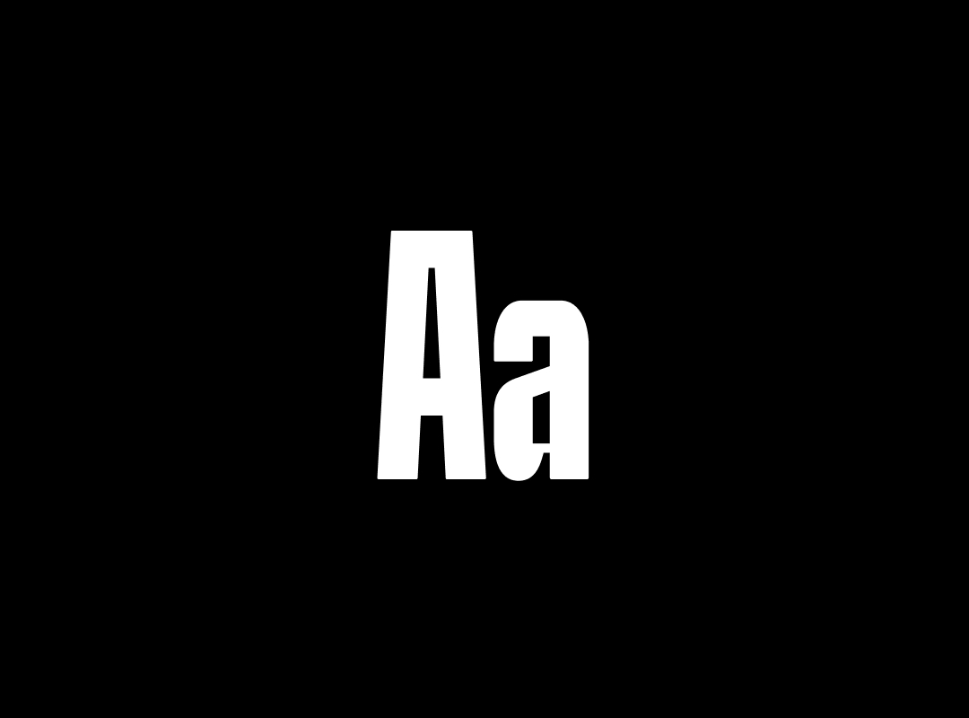 Graphic of the Schabo Condensed font displaying the letters "Aa" in uppercase and lowercase in a bold, condensed style.