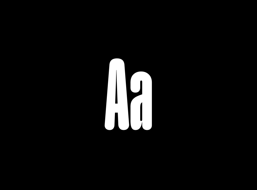 A graphic displaying the letters Aa in the rounded Unique font style.