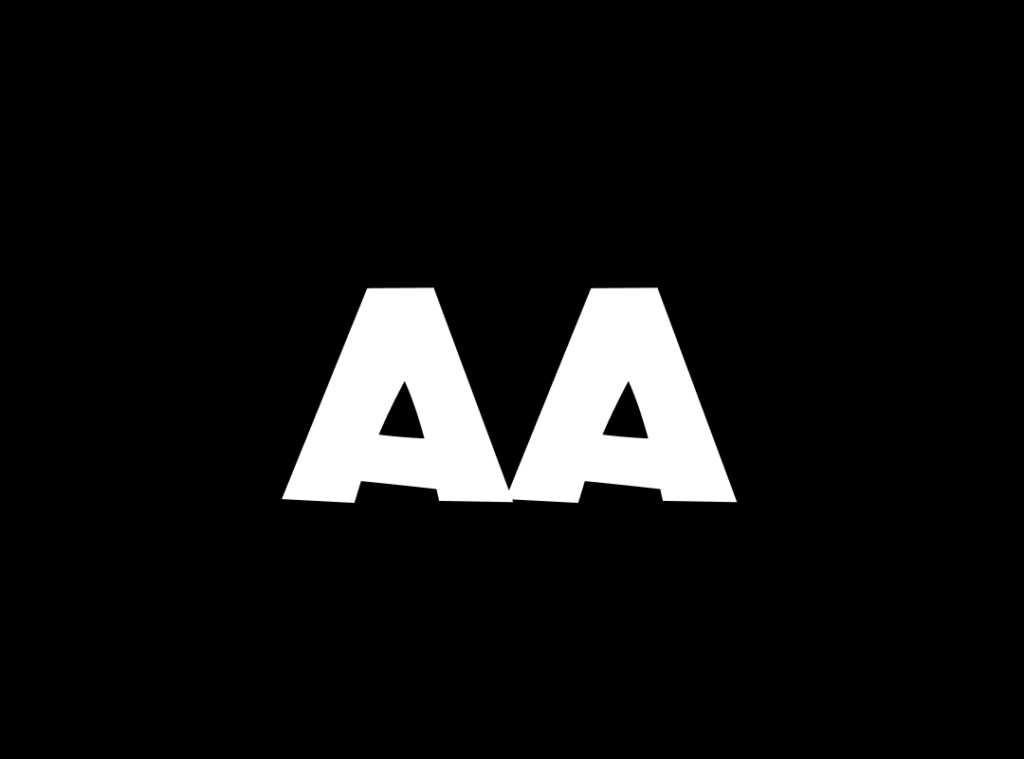 A clean graphic display showcasing the upper and lowercase letters 'Aa' in the bold, chiseled, and blocky style of the BBB Palissandre typeface.