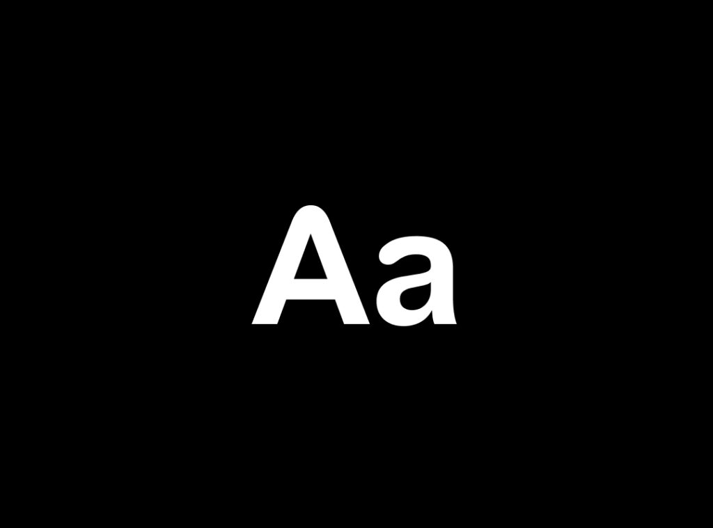Graphic displaying the uppercase and lowercase letters Aa.