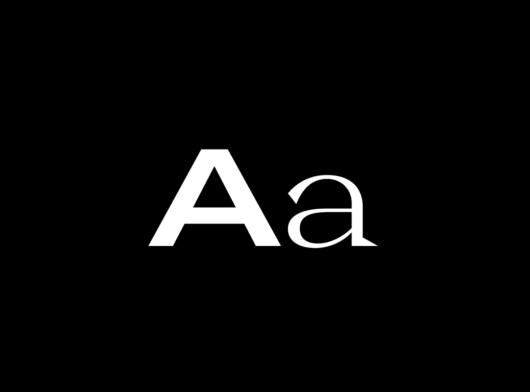 Graphic illustration showcasing the uppercase and lowercase letters 'Aa' in Messapia font.